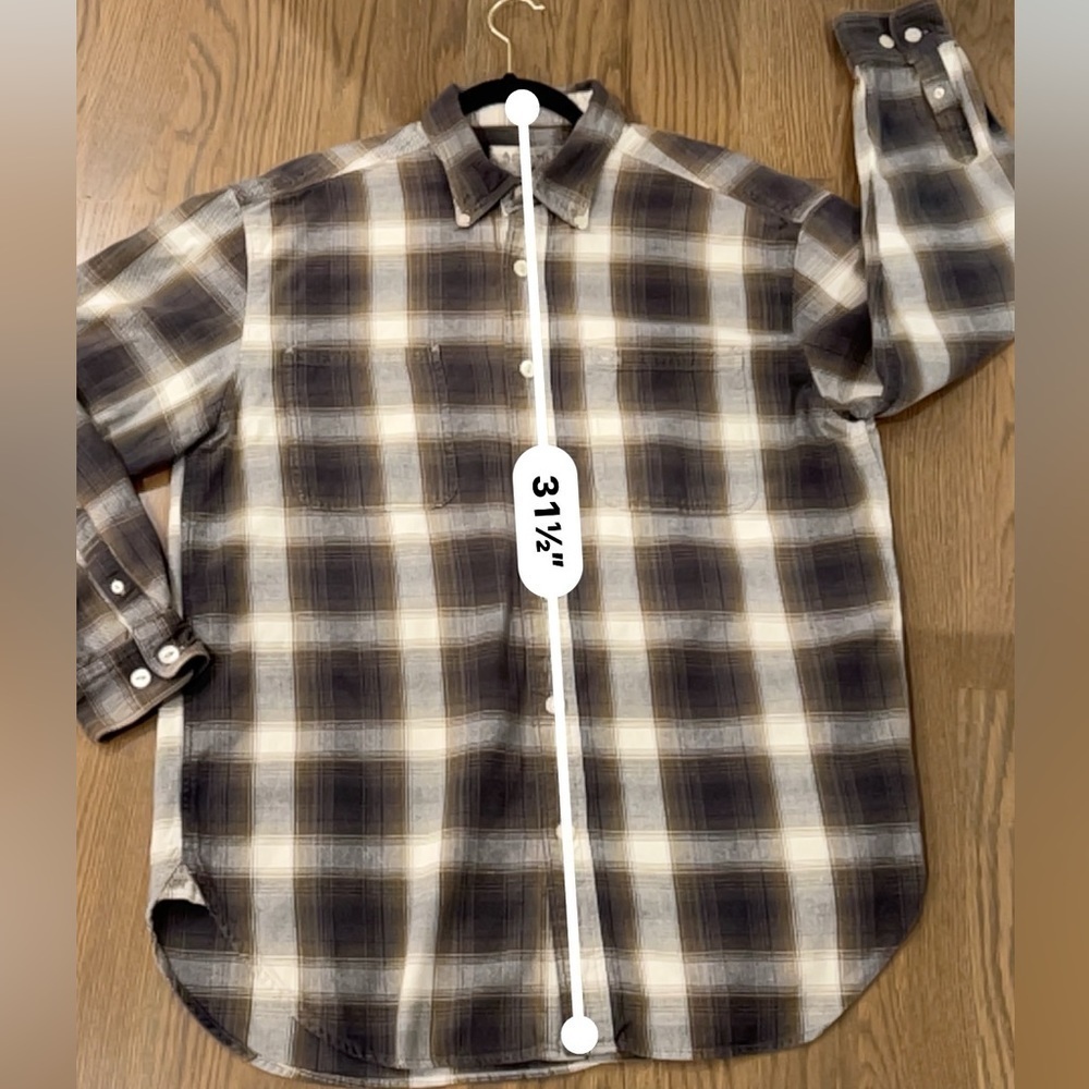 HARTFIELD FLANNELS brown and cream checkers size Large 100% cotton - Picture 6 of 9